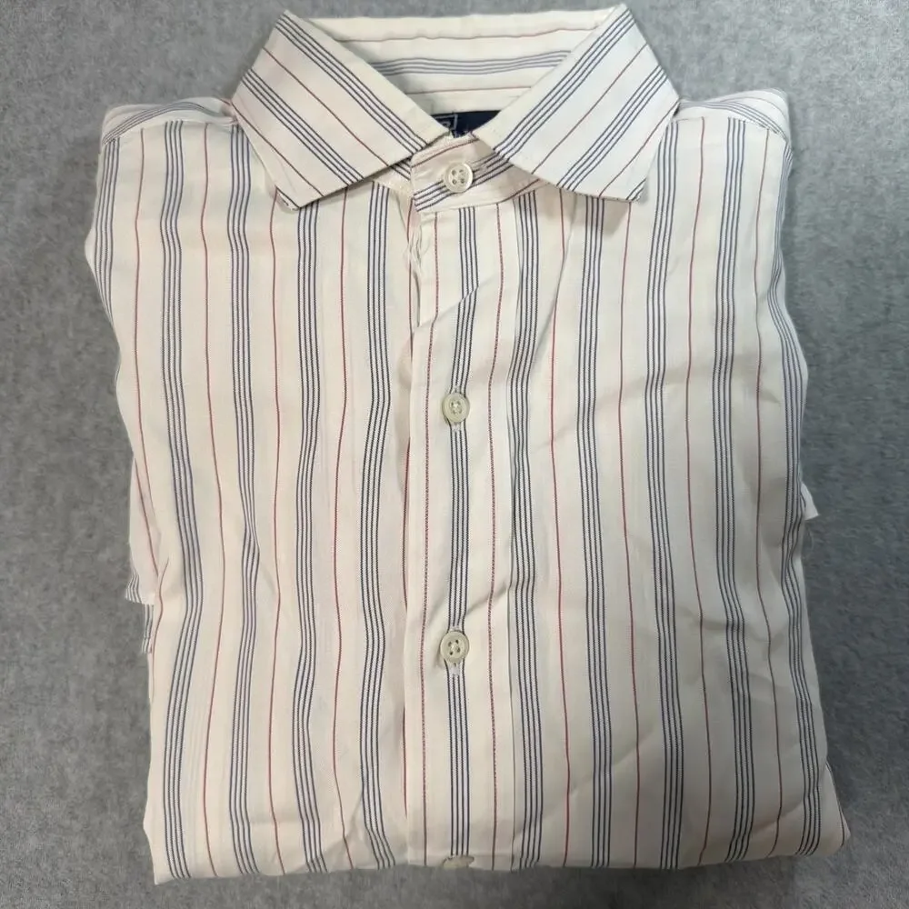 Polo Ralph Lauren Men's Dress Shirt Large Cotton Striped Button Down Long Sleeve